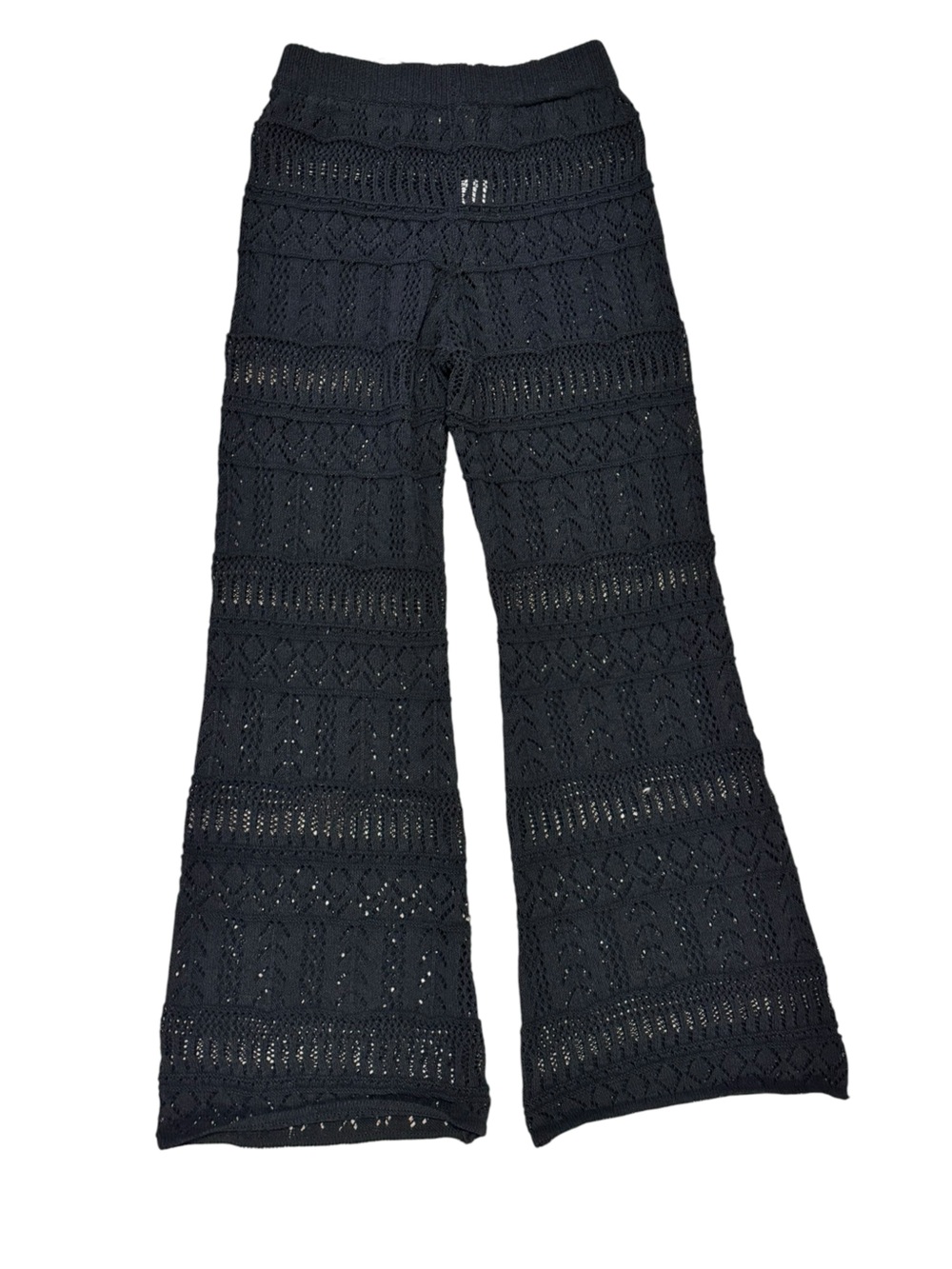 ELAN Crochet Wide-Leg Pant S Black $119 Retail NWT - Picture 4 of 8